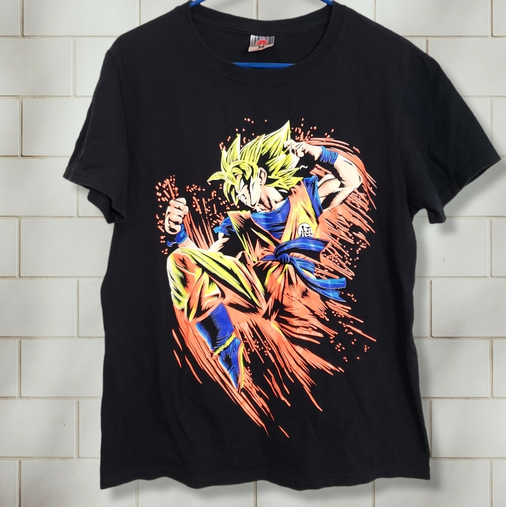 Dragon Ball Z Super Saiyan Goku Black T Shirt Size M Codigo Cotton